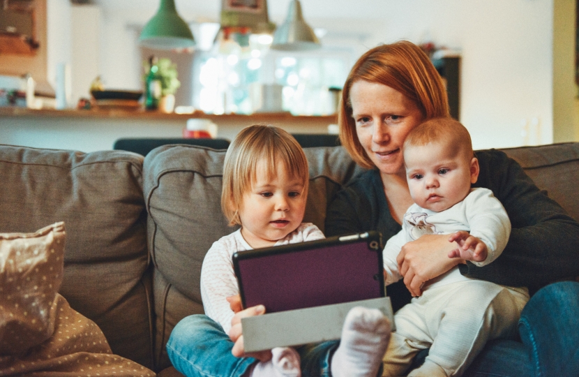 IMAGE: Family using tablet