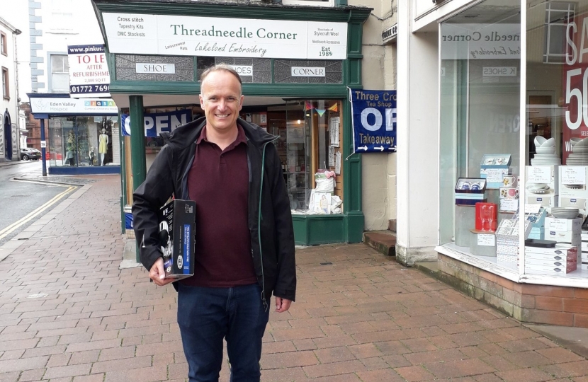 Dr Neil Hudson shopping in Penrith