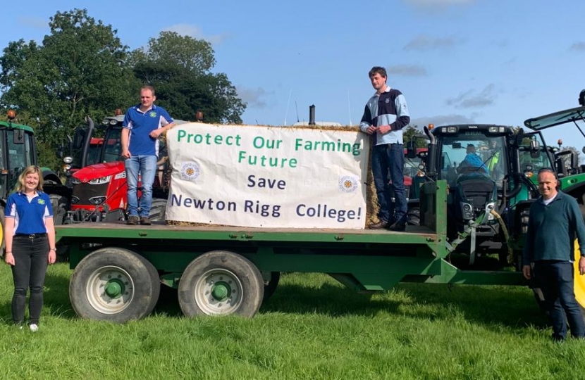 Dr Neil Hudson MP with the Cumbria Young farmers