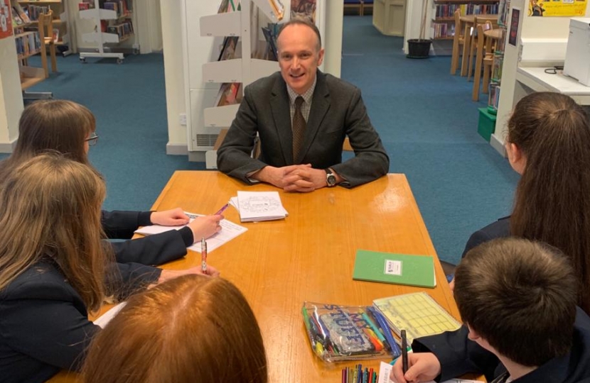 Neil Hudson at William Howard School, taken prior to Covid pandemic