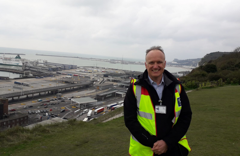 Dr Neil Hudson MP at the Port of Dover