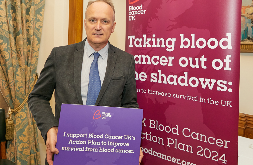 Neil Hudson at blood cancer drop in 