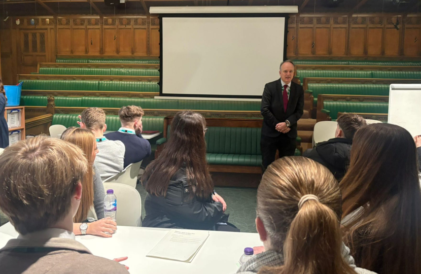 Dr Neil Hudson MP with Epping St John's Students