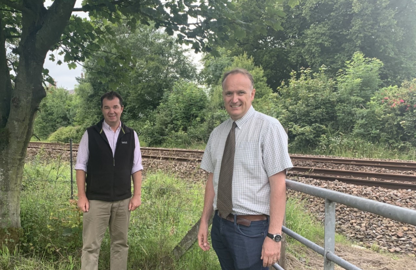 Dr Neil Hudson MP and Guy Opperman MP at Gilsland Station