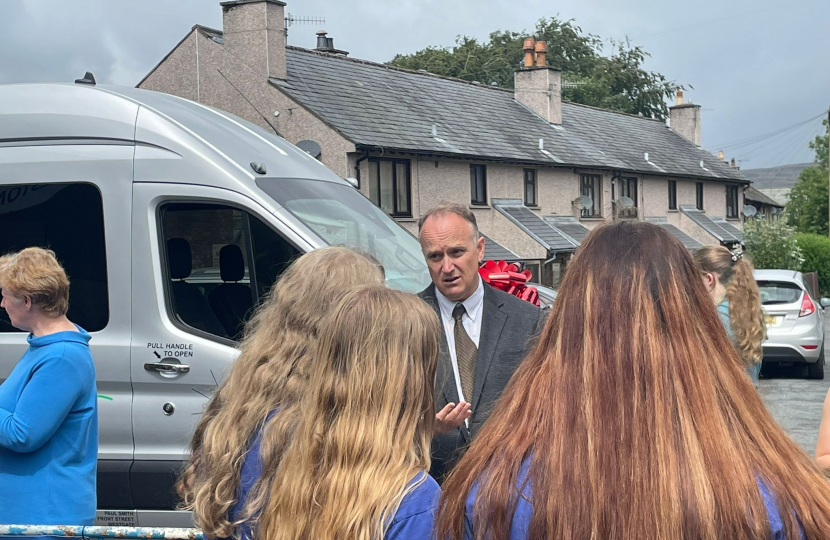 Dr Neil Hudson MP with Alston Moor students