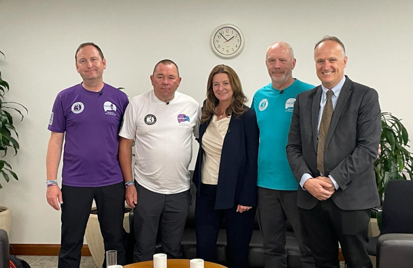 Dr Neil Hudson MP with the 3 Dads Walking and Education Secretary, Gillian Keegan