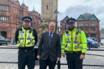 Dr Neil Hudson MP with police in Penrith