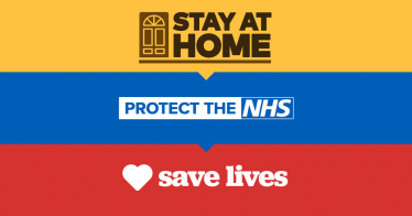 GRAPHIC: "STAY HOME, PROTECT OUR NHS, SAVE LIVES"