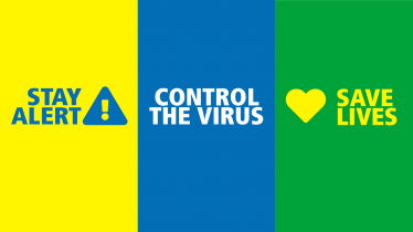 graphic: stay alert, control the virus, save lives