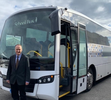 Neil infront of bus