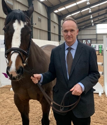 Photo of Dr Neil Hudson at Newton Rigg with Horse