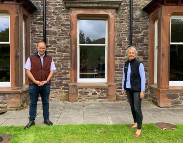 Dr Neil Hudson MP and Natalie Harding at The Outward Bound Centre at Howtown