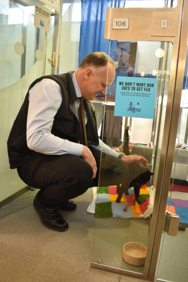 Dr Neil Hudson at animal shelter