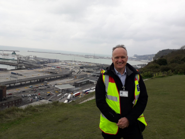 Dr Neil Hudson MP at the Port of Dover