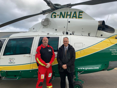 Dr Neil Hudson MP and GNAAS Paramedic Terry Sharpe