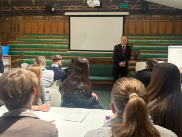 Dr Neil Hudson MP with Epping St John's Students