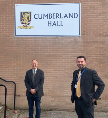 Dr Neil Hudson MP at Ullswater Community College with Headteacher, Mr Stephen Gilby.