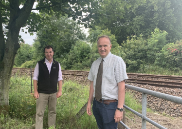 Dr Neil Hudson MP and Guy Opperman MP at Gilsland Station