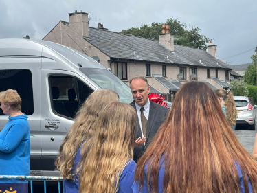 Dr Neil Hudson MP with Alston Moor students